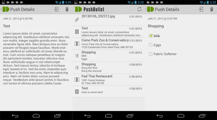 Pushbullet android App screenshot 5